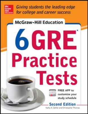 McGraw-Hill Education 6 GRE Practice Tests, 2nd... 0071824251 Book Cover