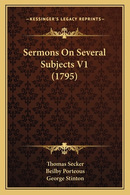 Sermons On Several Subjects V1 (1795) 1164196790 Book Cover