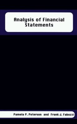 Analysis of Financial Statements 1883249597 Book Cover