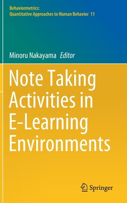 Note Taking Activities in E-Learning Environments 9811661030 Book Cover