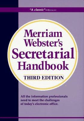 Merriam-Webster's Secretarial Handbook 0877792364 Book Cover