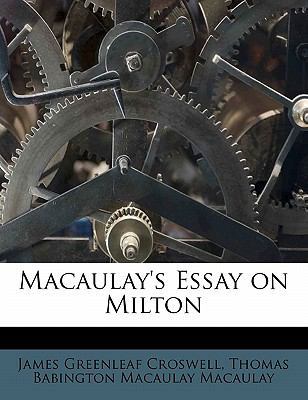 Macaulay's Essay on Milton 1176283626 Book Cover