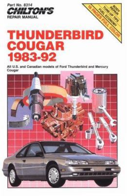 Thunderbird and Cougar, 1983-92 (Chilton's Repa... 0801983142 Book Cover