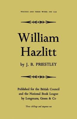 William Hazlitt 1802077782 Book Cover