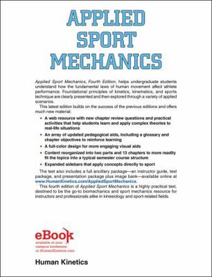 Applied Sport Mechanics 1492558435 Book Cover