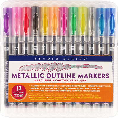 Studio Series Metallic Outline Markers 1441337946 Book Cover