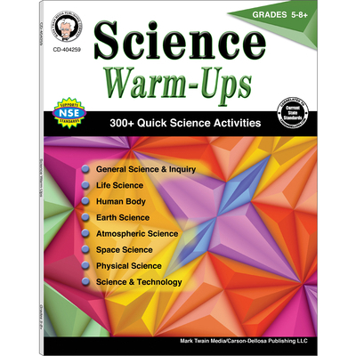 Science Warm-Ups, Grades 5-8 1622236386 Book Cover