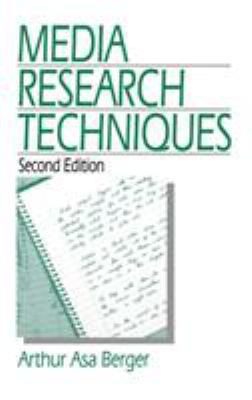 Media Research Techniques 0761915362 Book Cover