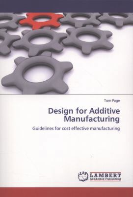 Design for Additive Manufacturing 384732294X Book Cover