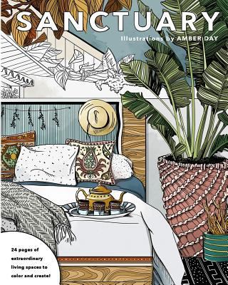 Sanctuary: Living Spaces Coloring Book 1533048770 Book Cover