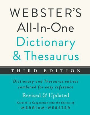 Webster's All-In-One Dictionary and Thesaurus, ... 1596951842 Book Cover
