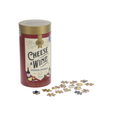 Cheese + Wine 500 Piece Jigsaw Puzzle B094F3M6YT Book Cover