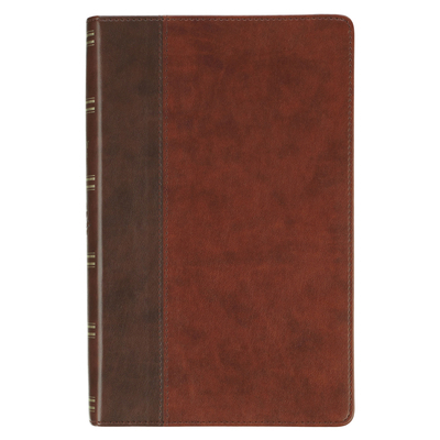 KJV Giant Print Lux-Leather 2-Tone Brown [Large Print] 1432117955 Book Cover