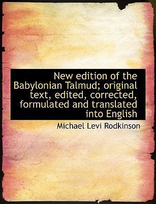 New edition of the Babylonian Talmud; original ... 1116963183 Book Cover