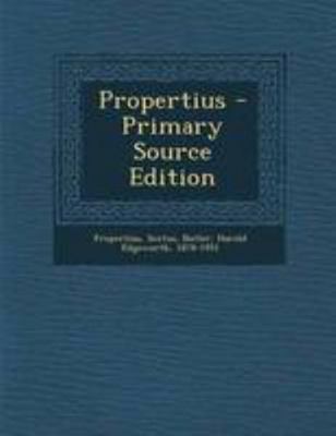 Propertius [Latin] 1293472492 Book Cover