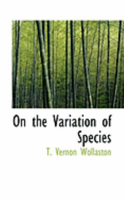 On the Variation of Species 0554945355 Book Cover