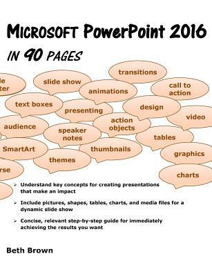 Microsoft PowerPoint 2016 In 90 Pages 0998684422 Book Cover