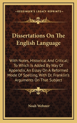 Dissertations On The English Language: With Not... 1163866369 Book Cover