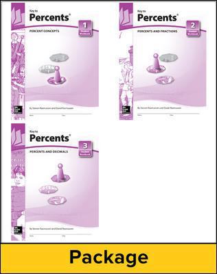Key to Percents, Books 1-3 Set 1559530898 Book Cover