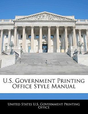 U.S. Government Printing Office Style Manual 1240758499 Book Cover