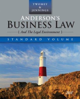Anderson S Business Law and the Legal Environme... 0324638302 Book Cover