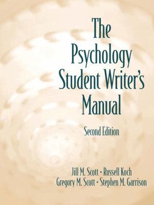 The Psychology Student Writer's Manual 0130413828 Book Cover