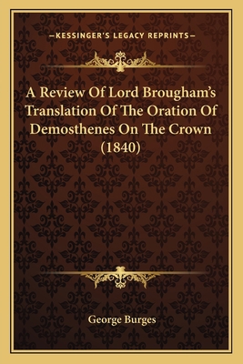 A Review Of Lord Brougham's Translation Of The ... 1164546244 Book Cover