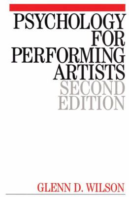 Psychology for Performing Artists: Butterflies ... 1861562608 Book Cover