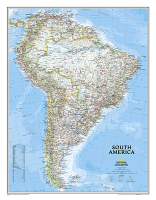 National Geographic South America Wall Map - Cl... 0792250192 Book Cover