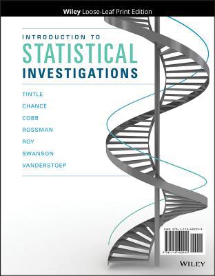 Introduction to Statistical Investigations 1119490995 Book Cover