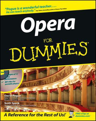 Opera for Dummies 0764550101 Book Cover