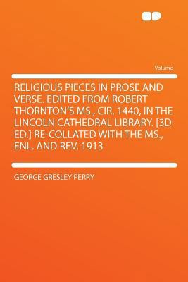 Religious Pieces in Prose and Verse. Edited fro... 1290405670 Book Cover