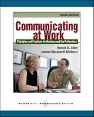Communicating at Work? Principles and Pr:Actice... 0071312552 Book Cover