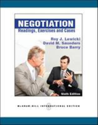 Negotiation: Readings, Exercises and Cases Read... 0071267743 Book Cover