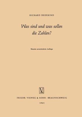 Was Sind Und Was Sollen Die Zahlen? [German] 3663008754 Book Cover