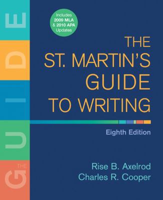 The St. Martin's Guide to Writing 0312603541 Book Cover