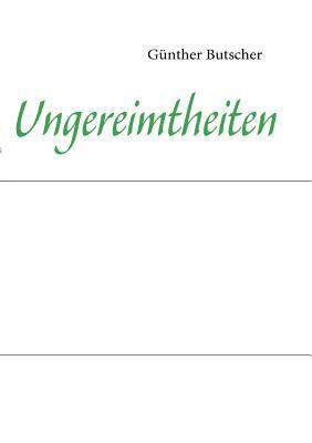 Ungereimtheiten [German] 3837010872 Book Cover