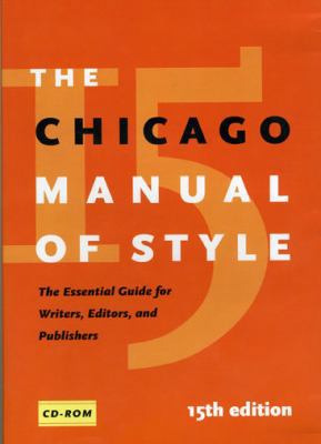 The Chicago Manual of Style, 15th Edition: CD-R... 0226104176 Book Cover