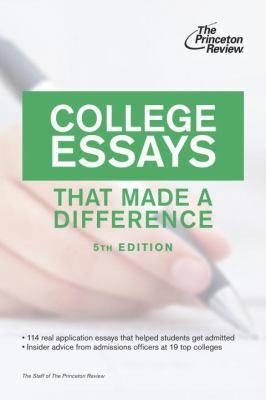 College Essays That Made a Difference 0307945219 Book Cover