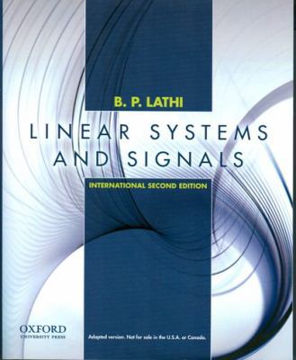 Linear Systems and Signals 0195392566 Book Cover