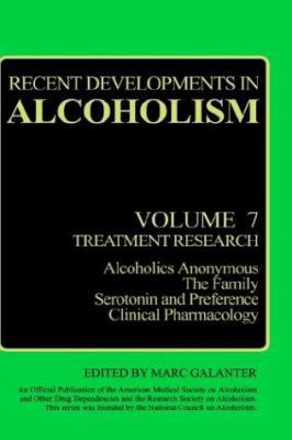 Recent Developments in Alcoholism: Treatment Re... 0306430428 Book Cover