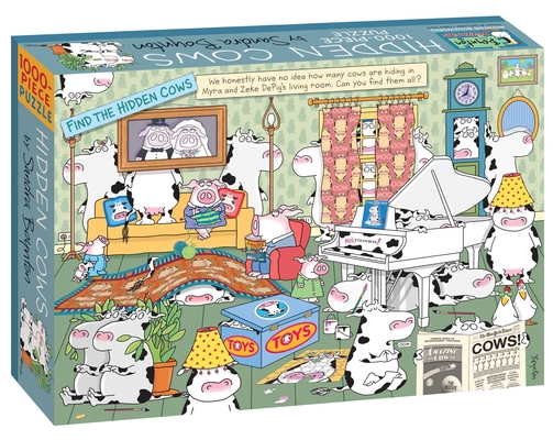 Paperback Hidden Cows: 1000-Piece Puzzle Book