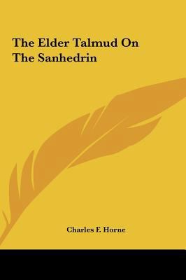 The Elder Talmud On The Sanhedrin 1161558691 Book Cover