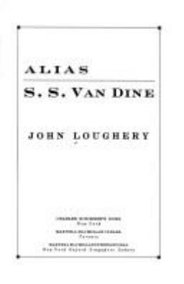 Alias S. S. Van Dine 0684193582 Book Cover