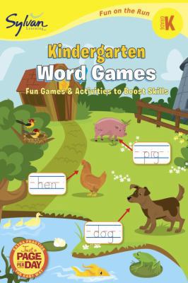 Kindergarten Word Games (Sylvan Fun on the Run ... 0307479471 Book Cover