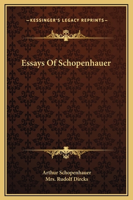 Essays Of Schopenhauer 1169271138 Book Cover