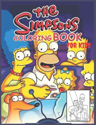 Simpsons: Coloring Book for Kids and Adults with Fun, Easy, and Relaxing (Coloring Books for Adults and Kids 2-4 4-8 8-12+) High-quality images B08R68B23N Book Cover