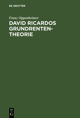 David Ricardos Grundrententheorie [German] 3111261832 Book Cover