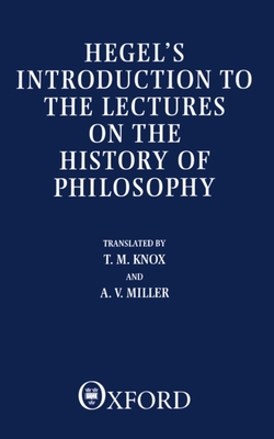 Hegel's Introduction to the Lectures on the His... B004IYNCUY Book Cover