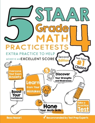 5 STAAR Grade 4 Math Practice Tests : Extra Pra...            Book Cover